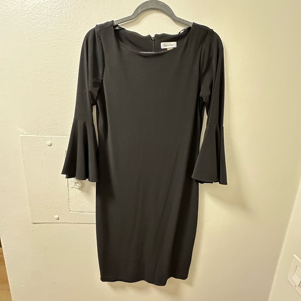 Calvin Klein Bell Sleeve Midi Dress